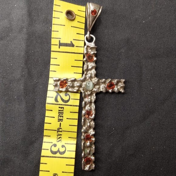 925 Handcrafted Solid Sterling Silver Rare Large Cross